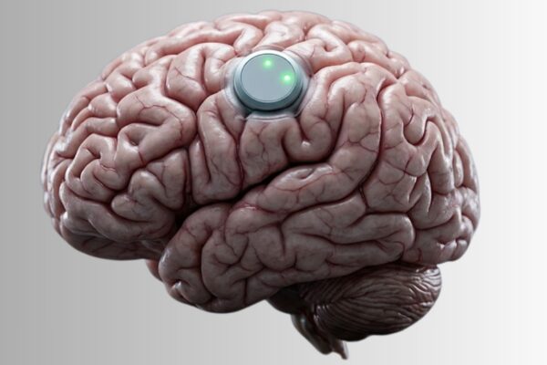 Implante cerebral traduz pensamentos em movimento. (Foto: Fala Ciência via Gemini)