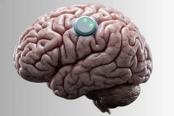 Implante cerebral traduz pensamentos em movimento. (Foto: Fala Ciência via Gemini)