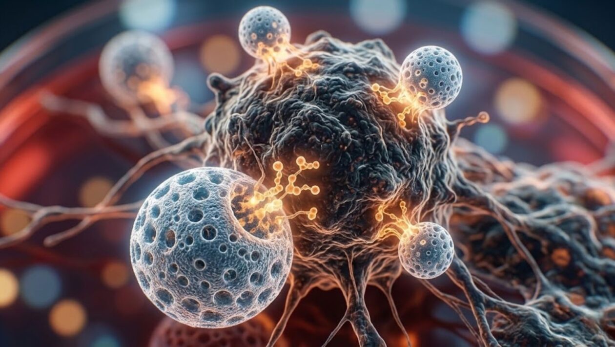 Tecnologia leva quimioterapia direto às células tumorais. (Foto: Fala Ciência via Gemini)