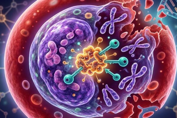 Sem ARK1, parasita não consegue se dividir nem se multiplicar. (Foto: Fala Ciência via Gemini)