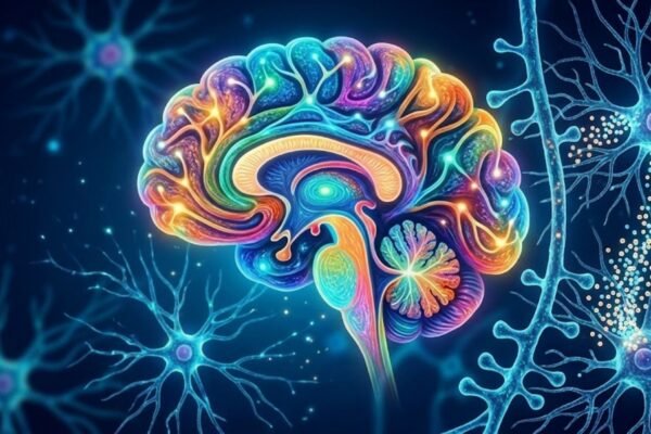 Estudo revela como sinais químicos alteram o cérebro no TEA. (Foto: Fala Ciência via Gemini)