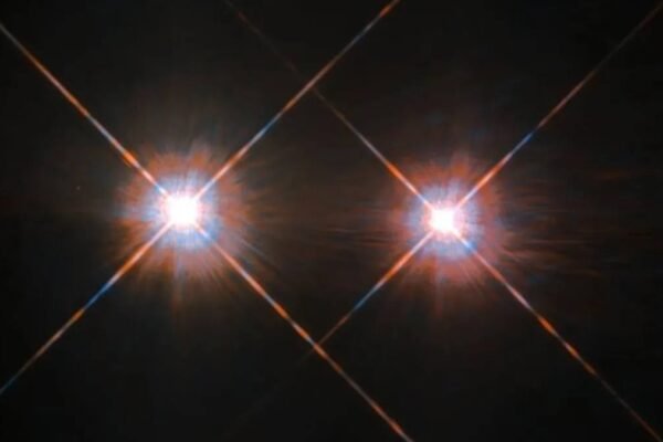 Alpha Centauri é o sistema estelar mais próximo, com estrelas semelhantes ao Sol e possíveis planetas habitáveis (Imagem: ESA/NASA)