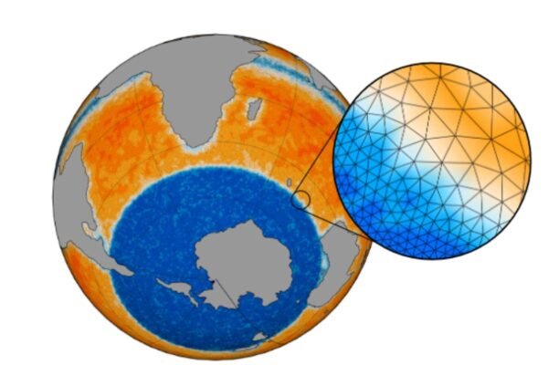 Corrente antártica pode ter sido chave para resfriar a Terra (Imagem: H.S.Knahl,J.P.Klages,L.Ackermann,K.Hochmuth,L.Niu,N.R.Golledge, &G.Lohmann, Proc. Natl. Acad. Sci. USA 123 (15) e2520064123)
