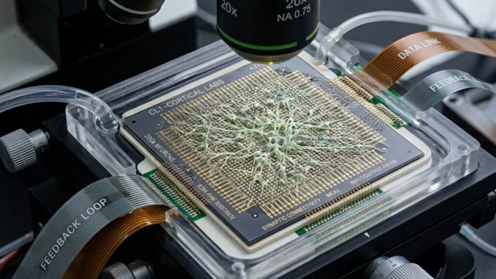 O futuro da IA pode funcionar com células cerebrais humanas (Imagem: Fala Ciência via Gemini) 
