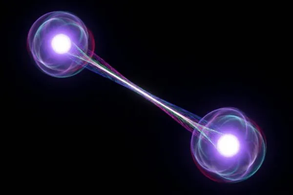 Átomos emaranhados em movimento confirmam fenômeno quântico previsto há décadas (Imagem: Fala Ciência via Gemini)