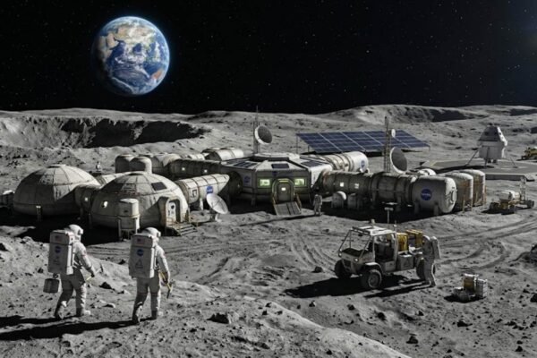NASA planeja base na Lua, mas enfrenta desafios tecnológicos e financeiros (Imagem: Fala Ciência via Gemini)