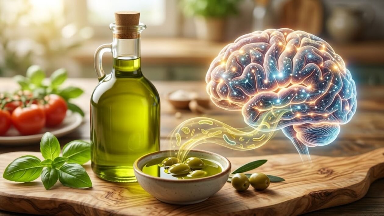 Estudo liga azeite à melhor função cognitiva. (Foto: Fala Ciência via Gemini)