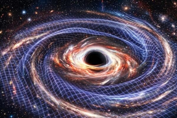 Novo avanço revela como detectar ondulações invisíveis no universo (Imagem: Fala Ciência via Gemini)