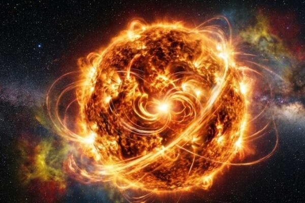 Estrelas massivas podem acelerar a rotação pouco antes do colapso final. (Imagem: Fala Ciência via Gemini)