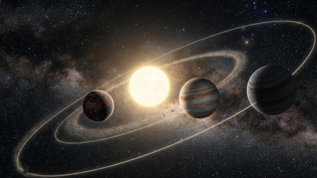 NASA descobre planetas estranhos em sistema raro a 370 anos-luz (Imagem: Fala Ciência via Gemini)
