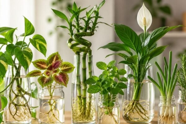 Cultivo de plantas na água: técnica simples, limpa e eficiente. (Foto: Fala Ciência via ChatGPT)