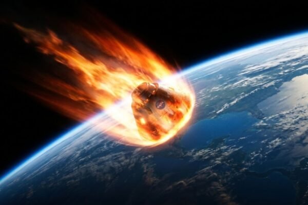 Reentrada aquece cápsula a quase 3 mil graus e exige escudo térmico eficiente (Imagem: Fala Ciência via Gemini)