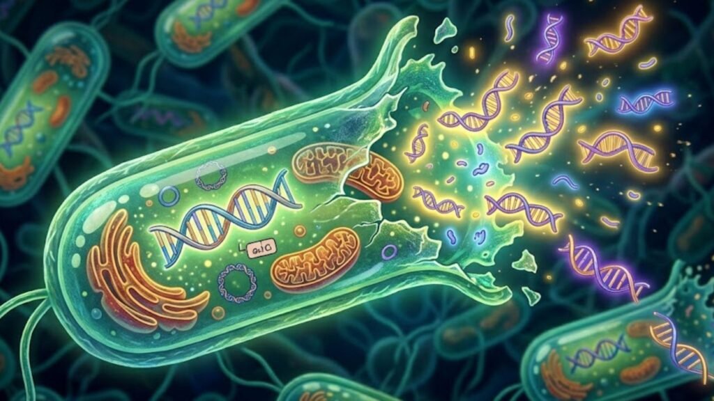 Rompimento celular ajuda bactérias a evoluir. (Foto: Fala Ciência via Gemini)