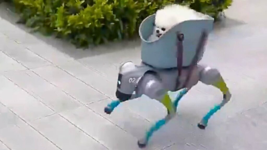 Tecnologia permite robô guiar pet sozinho em ambiente urbano real (Imagem: Reprodução/ Redes sociais)
