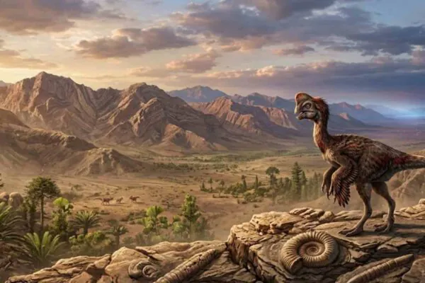 Antigo Oceano Tétis pode ter moldado montanhas asiáticas vistas pelos dinossauros. (Imagem: Fala Ciência via Gemini)