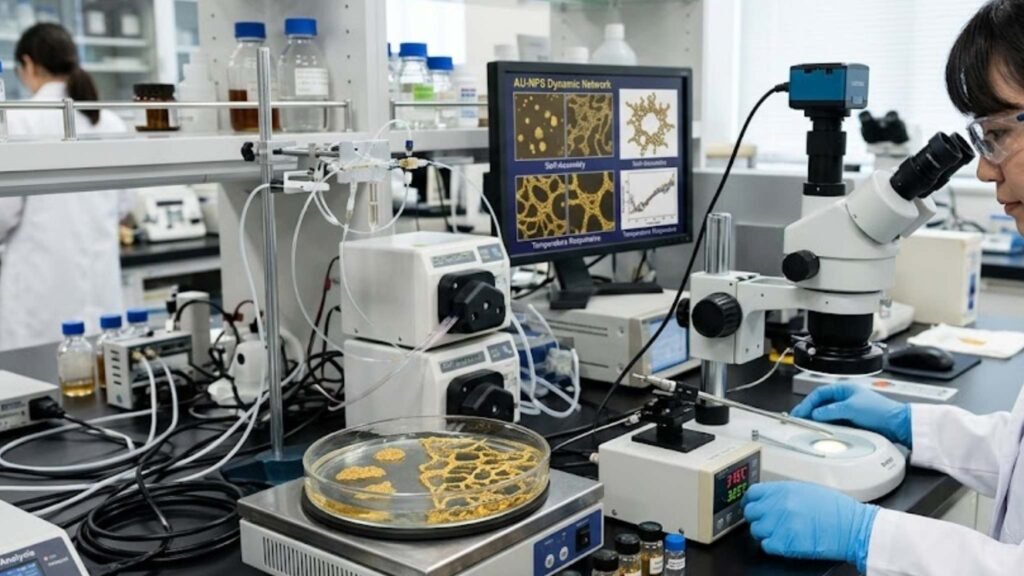 Novo material inteligente de ouro pode revolucionar nanotecnologia e sistemas biomédicos futuramente. (Imagem: Fala Ciência via Gemini)
