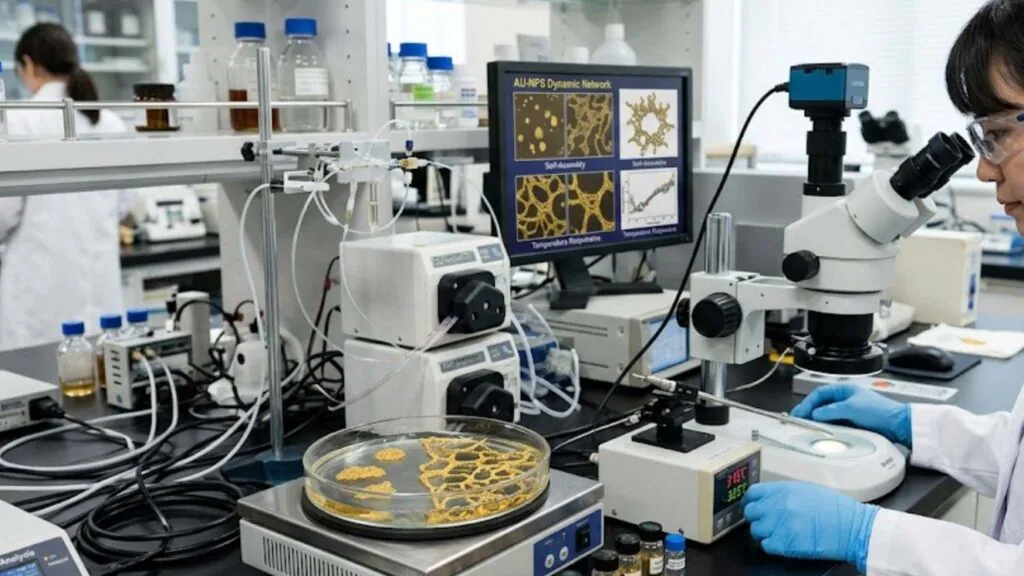 Novo material inteligente de ouro pode revolucionar nanotecnologia e sistemas biomédicos futuramente. (Imagem: Fala Ciência via Gemini)