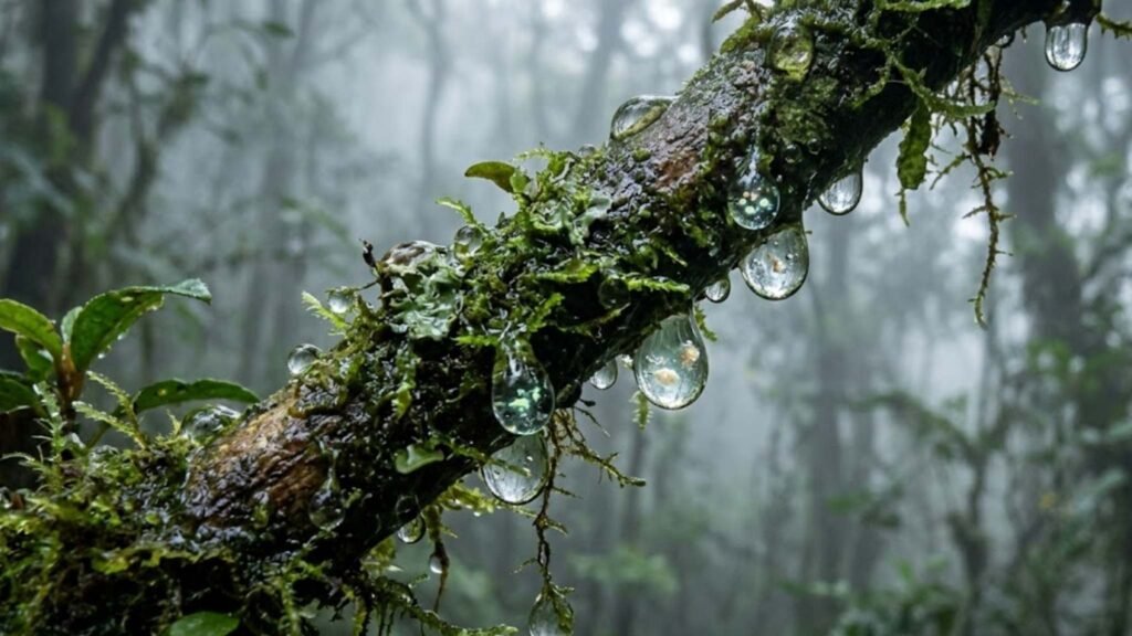 Cientistas descobriram microrganismos ativos dentro das gotículas microscópicas de neblina. (Imagem: Fala Ciência via Gemini)
