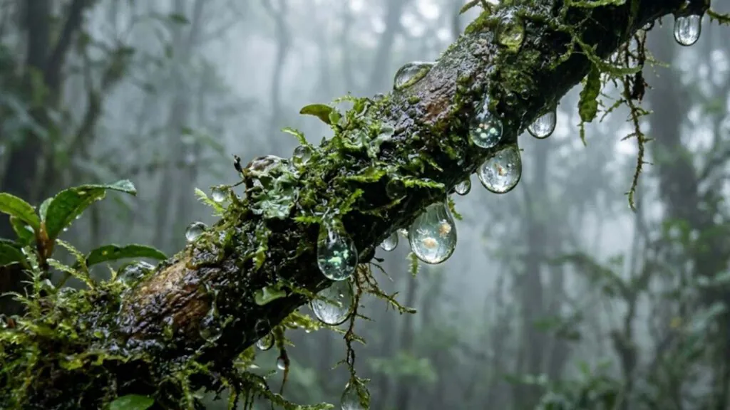 Cientistas descobriram microrganismos ativos dentro das gotículas microscópicas de neblina. (Imagem: Fala Ciência via Gemini)