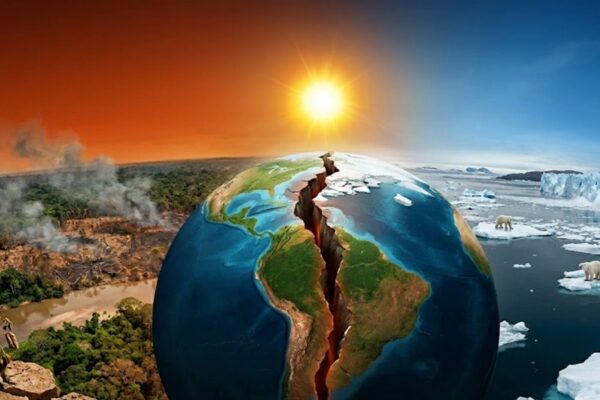 ONU alerta: próximos cinco anos podem registrar calor extremo sem precedentes no planeta. (Imagem: Fala Ciência via Gemini)