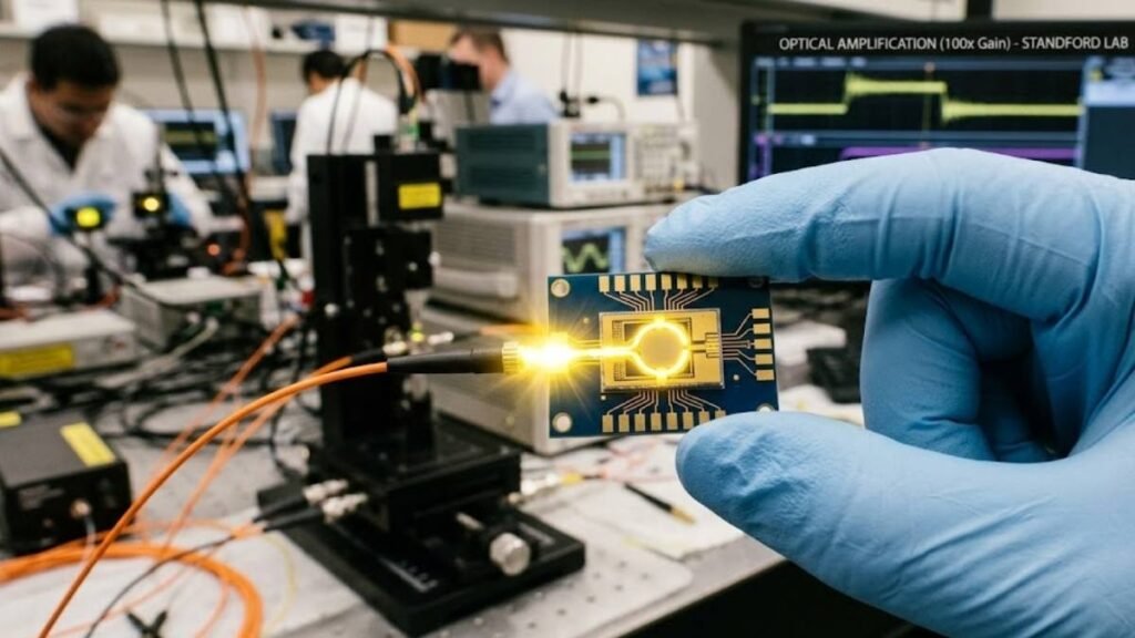 Nova tecnologia óptica pode revolucionar comunicações com eficiência e alta velocidade. (Imagem: Fala Ciência via Gemini)
