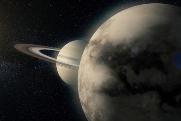 Cientistas estudam enviar humanos para Titã, a misteriosa lua gigante de Saturno. (Imagem: Media Whale Stock via Canva)