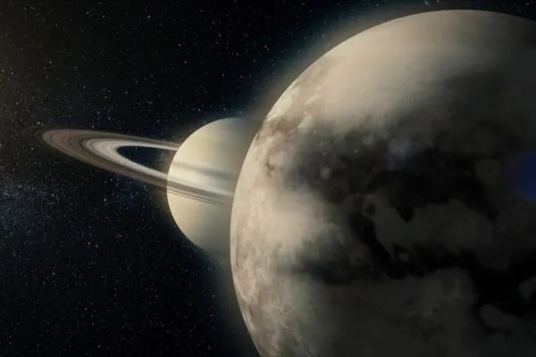 Cientistas estudam enviar humanos para Titã, a misteriosa lua gigante de Saturno. (Imagem: Media Whale Stock via Canva)