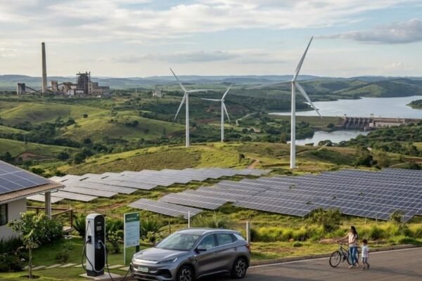 Transição energética já transforma o planeta com energia limpa e sustentável (Imagem: Fala Ciência via Gemini)