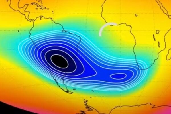 Anomalia magnética no Brasil pode ter origem no Oceano Índico (Imagem: ESA)