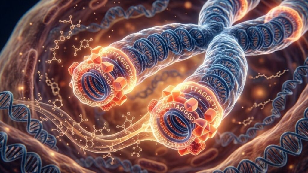 Telômeros indicam o ritmo do envelhecimento do corpo. (Foto: Fala Ciência via Gemini)
