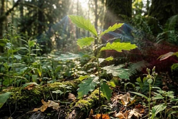 Plantas conseguem detectar sombra, concorrência e até mudanças nas estações usando luz. (Imagem: Fala Ciência via Gemini)