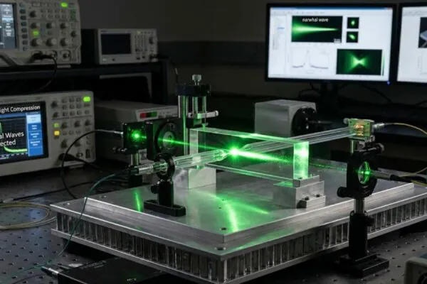 Ondas “narval” podem revolucionar chips ópticos e microscópios com luz ultraconcentrada. (Imagem: Fala Ciência via Gemini)