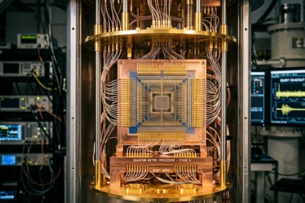 Métrica quântica pode revolucionar computadores e a transferência ultrarrápida de dados no futuro. (Imagem: Fala Ciência via Gemini)