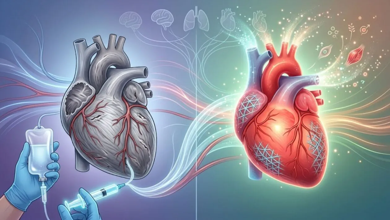 Hidrogel atua na regeneração de tecidos cardíacos. (Foto: Fala Ciência via Gemini)