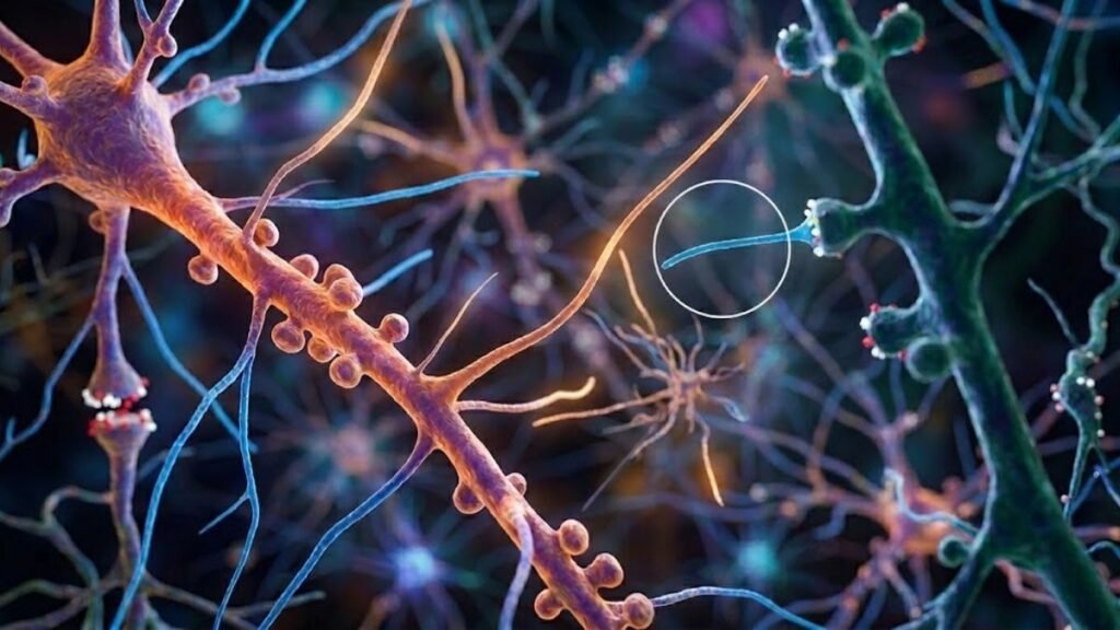 Filopódios: extensões finas que iniciam novas conexões entre neurônios. (Foto: Fala Ciência via Gemini)