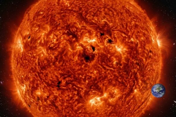 Uma estrela tão grande que poderia engolir bilhões de Terras (Imagem: Fala Ciência via Gemini)