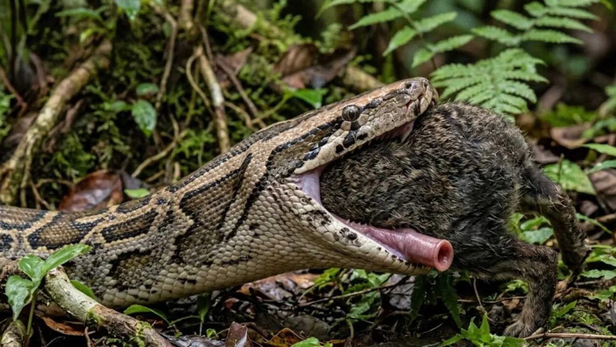 O segredo não está no tamanho da boca, mas na anatomia surpreendente das cobras. (Imagem: Fala Ciência via Gemini)