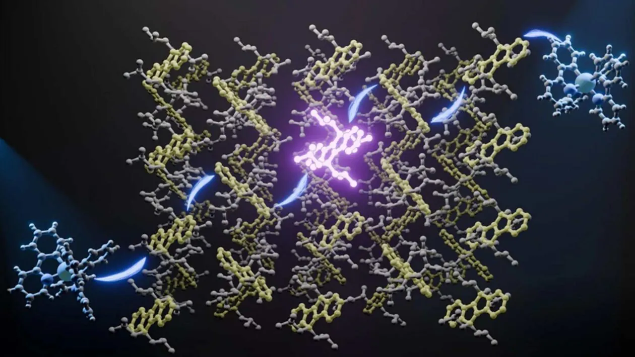 Novo material transforma luz solar em ultravioleta e pode revolucionar tecnologias sustentáveis. (Imagem: Naoyuki Harada / Kyushu University)