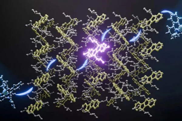 Novo material transforma luz solar em ultravioleta e pode revolucionar tecnologias sustentáveis. (Imagem: Naoyuki Harada / Kyushu University)