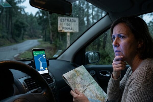 Quanto mais o GPS pensa por você, menos seu cérebro pratica orientação. (Imagem: Fala Ciência via Gemini)