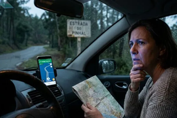 Quanto mais o GPS pensa por você, menos seu cérebro pratica orientação. (Imagem: Fala Ciência via Gemini)