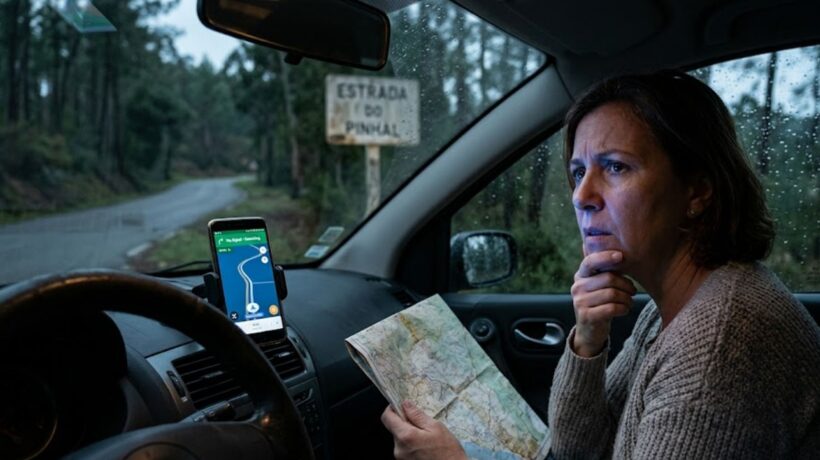 Quanto mais o GPS pensa por você, menos seu cérebro pratica orientação. (Imagem: Fala Ciência via Gemini)