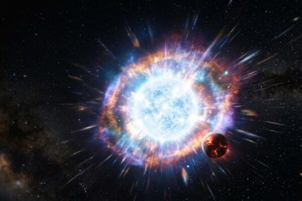 A maior explosão do universo acontece em um silêncio absoluto e assustador. (Imagem: Fala Ciência via Gemini)
