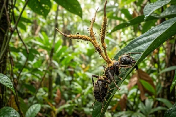 O fungo zumbi existe, controla insetos e é ainda mais incrível que a ficção. (Imagem: Fala Ciência via Gemini)
