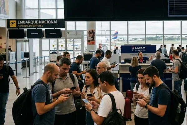 Um apagão digital global poderia parar o mundo moderno em questão de minutos. (Imagem: Fala Ciência via Gemini)