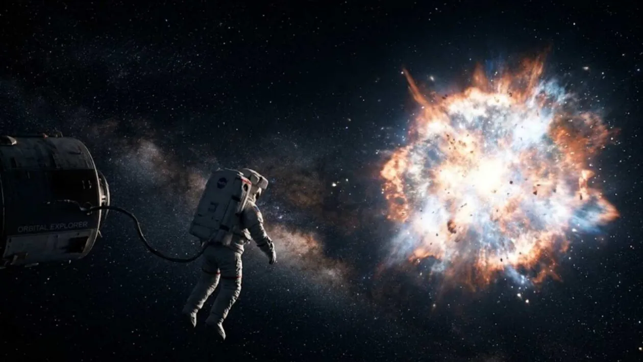 No espaço não há som: o vácuo impede a propagação das ondas sonoras. (Imagem: Fala Ciência via Gemini)