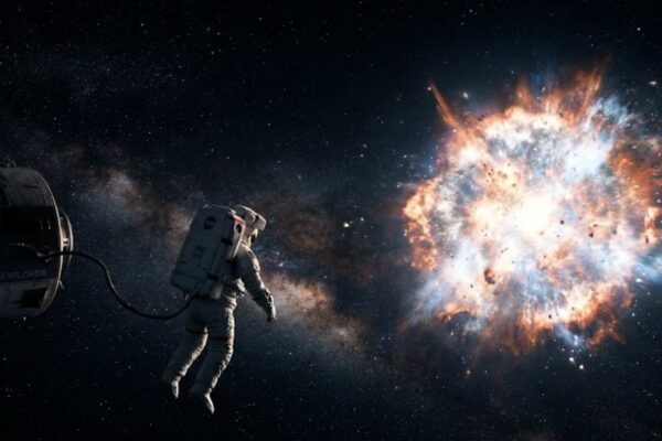 No espaço não há som: o vácuo impede a propagação das ondas sonoras. (Imagem: Fala Ciência via Gemini)
