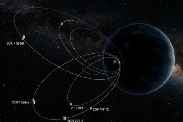 Existe um planeta gigante escondido além de Netuno? A busca continua. (Imagem: Fala Ciência via Gemini)