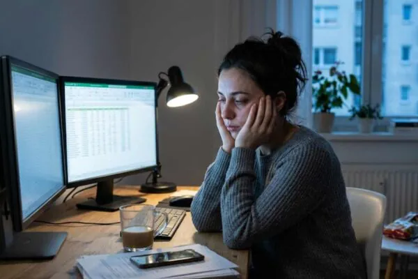 Uma noite sem dormir já altera seu cérebro, metabolismo e imunidade. (Imagem: Fala Ciência via Gemini)