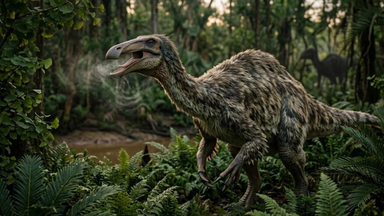 Os dinossauros talvez não rugissem como nos filmes, mas tinham sons muito mais surpreendentes. (Imagem: Fala Ciência via Gemini)